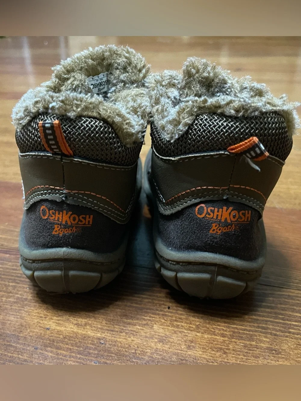 OshKosh B'gosh Brown & Orange Winter Boots Size 6